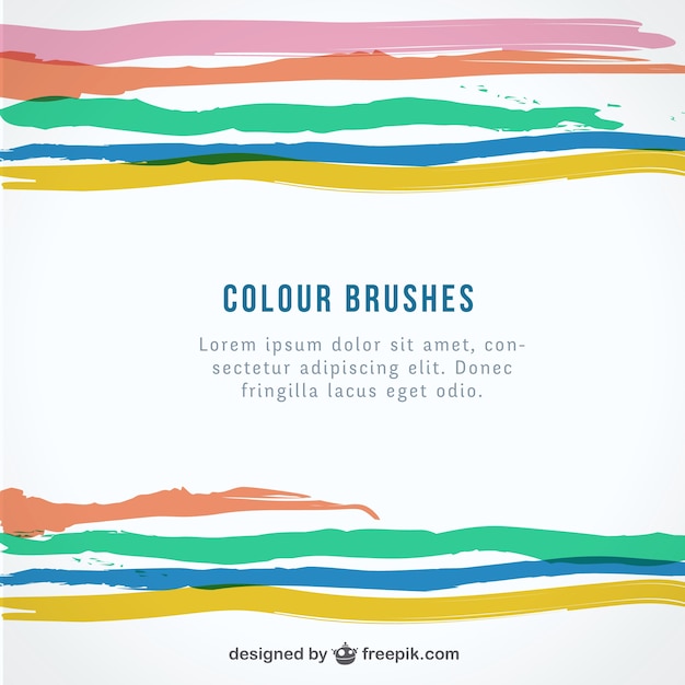 Free vector colorful brushes background