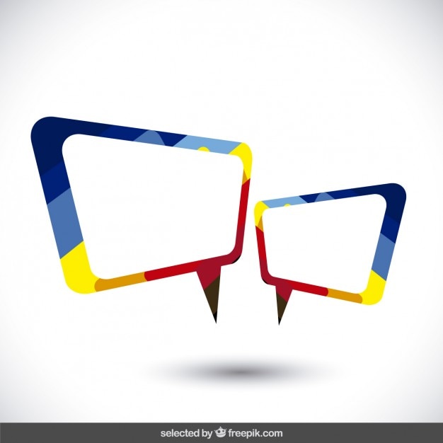 Free Vector colorful bubbles speech