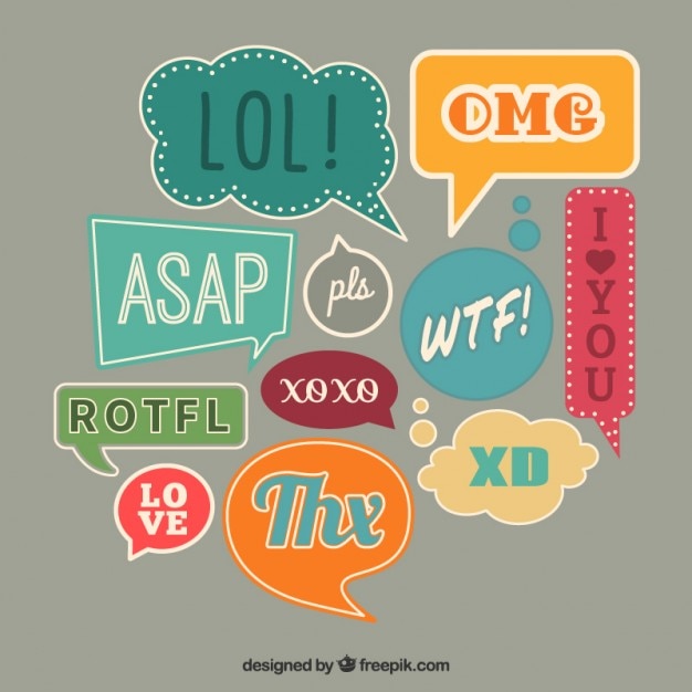 Free vector colorful bubbles speech