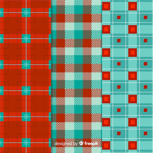 Colorful buffalo pattern collection design