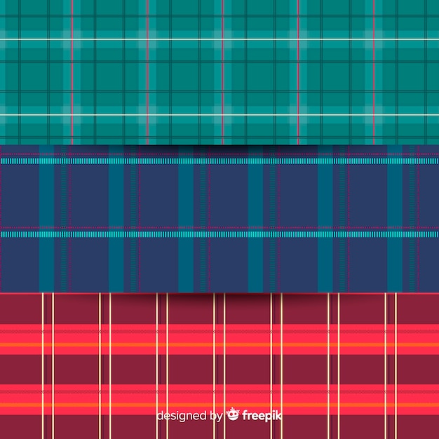 Free Vector colorful buffalo pattern collection