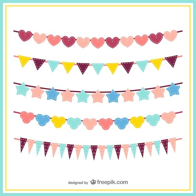 Colorful bunting pack