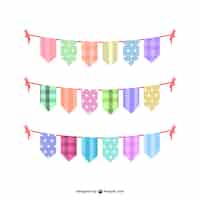 Free vector colorful bunting set