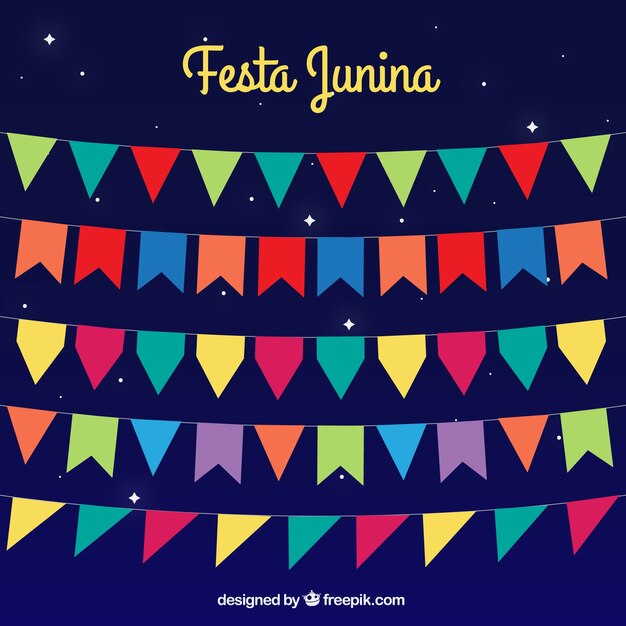 Colorful buntings set for festa junina