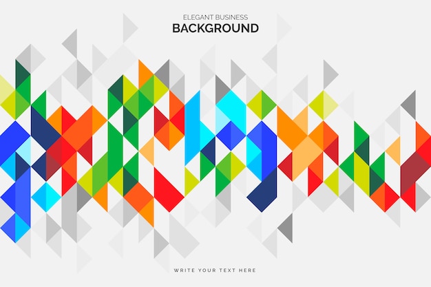 Colorful Business Background with Geometric Shapes