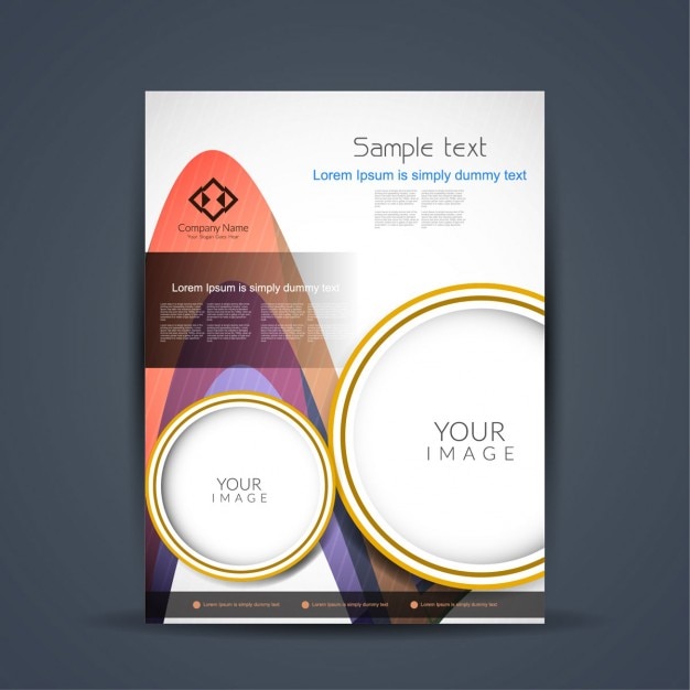 Free vector colorful business brochure design