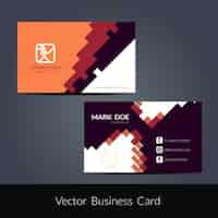 Free vector colorful business card design