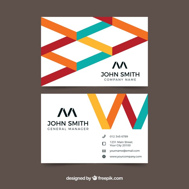 Colorful business card design