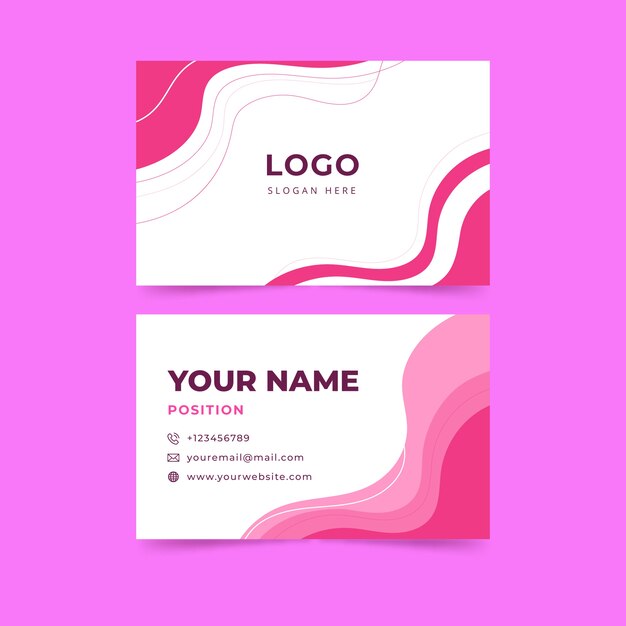 Colorful business card template theme