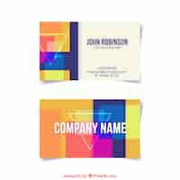 Free vector colorful business card template