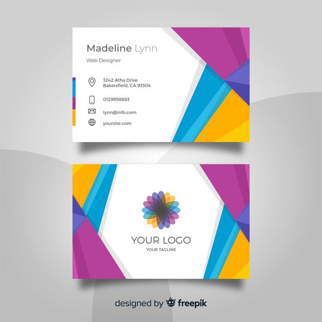 Colorful business card template