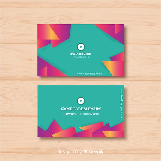 Colorful business card template