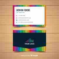 Free vector colorful business card template