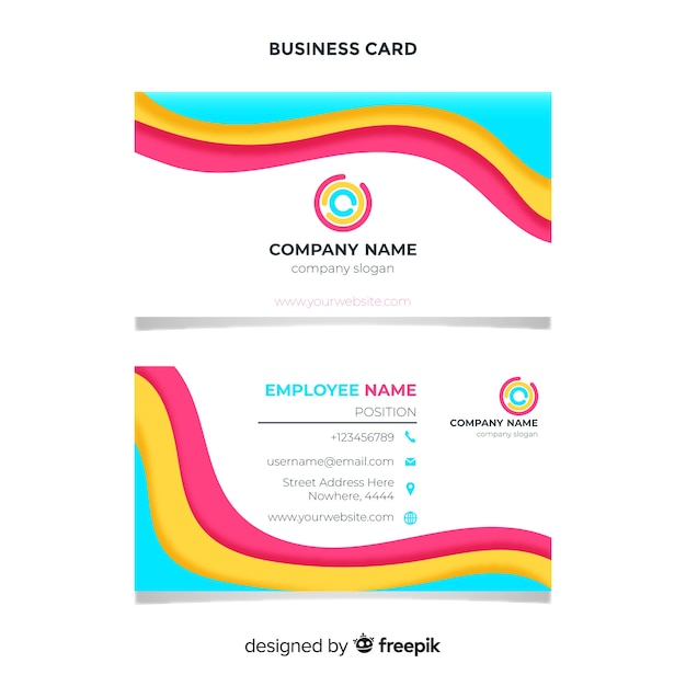 Colorful business card template