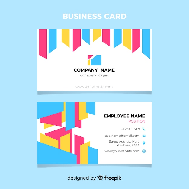 Colorful business card template