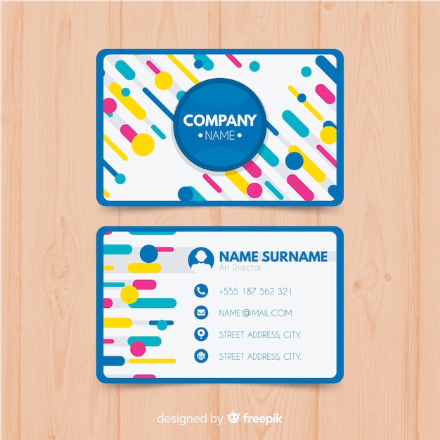 Colorful business card template