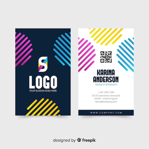 Colorful business card template