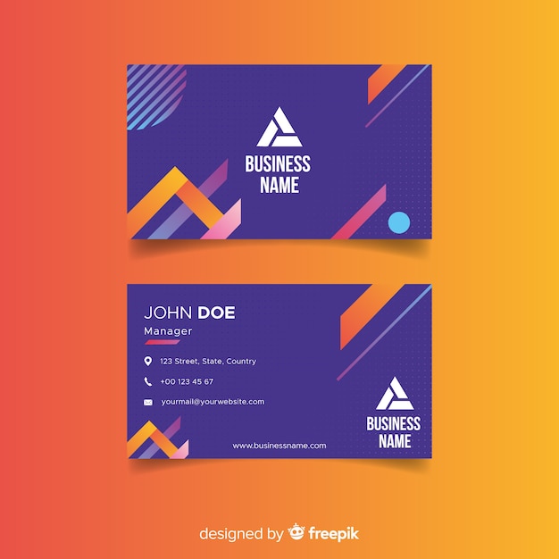 Colorful business card template