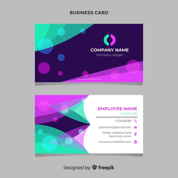 Colorful business card template