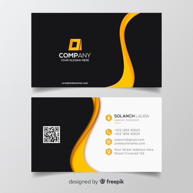 Free vector colorful business card template