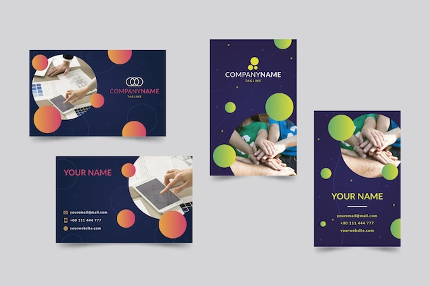 Free vector colorful business card template