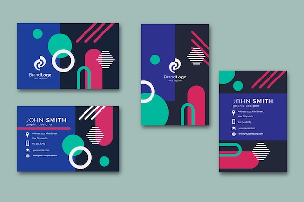 Free vector colorful business card template