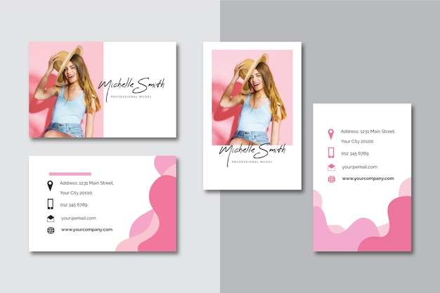 Free vector colorful business card template