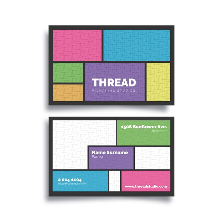 Free Vector colorful business card template