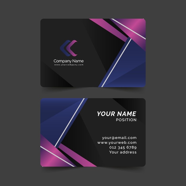 Colorful business card template