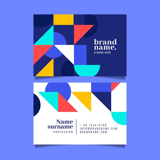 Colorful business card template