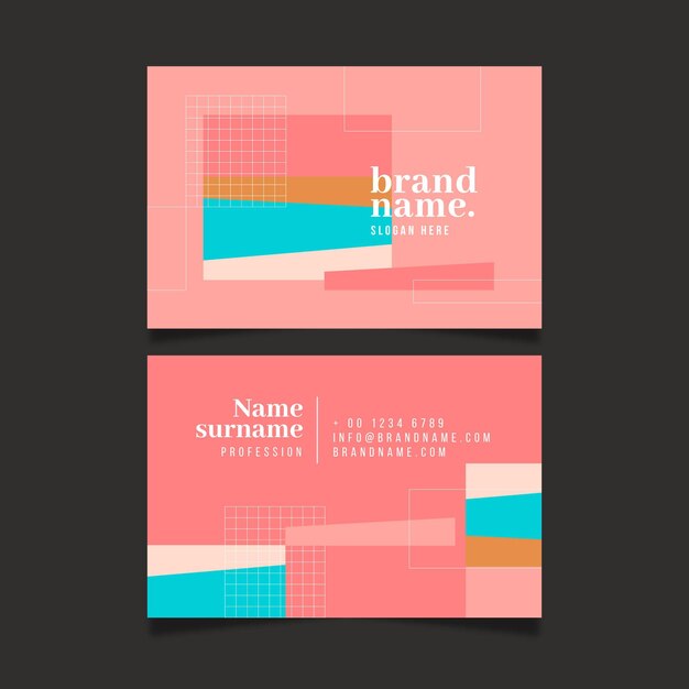 Colorful business card template