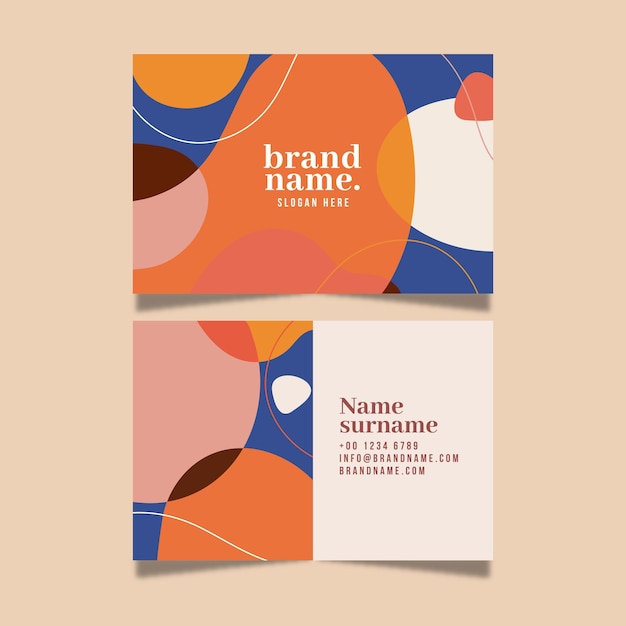 Colorful business card template