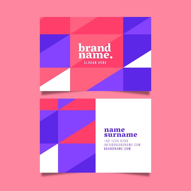 Colorful business card template