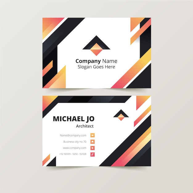 Colorful business card template