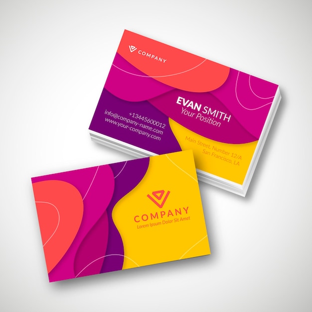 Colorful business card template