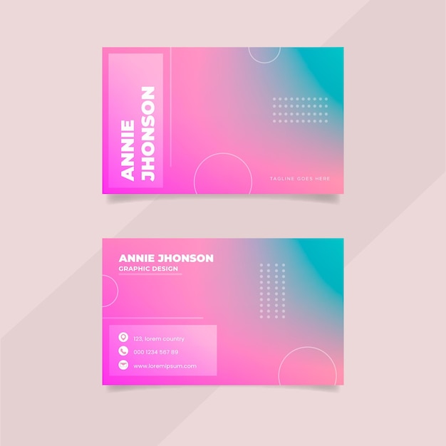 Free vector colorful business card template