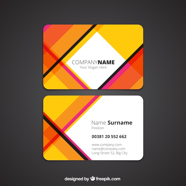 Colorful business card