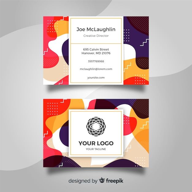 Colorful business card