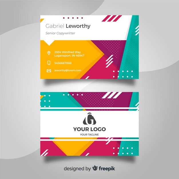 Colorful business card