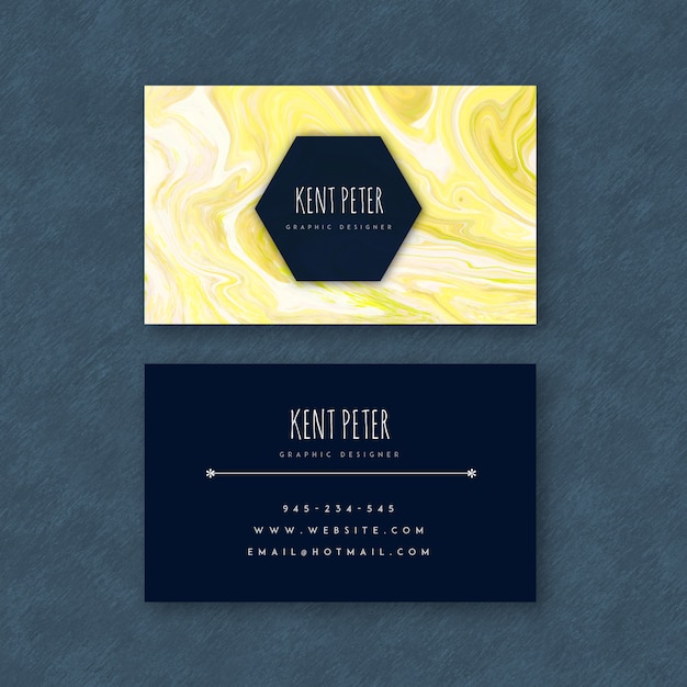 Colorful Business Cards Marble Texture