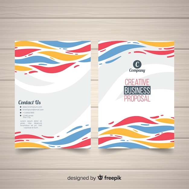 Colorful business flyer template