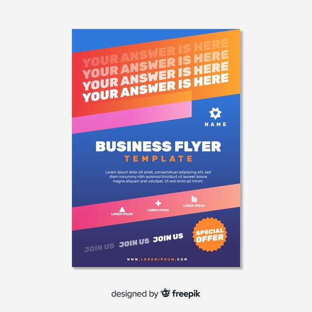 Colorful business flyer template