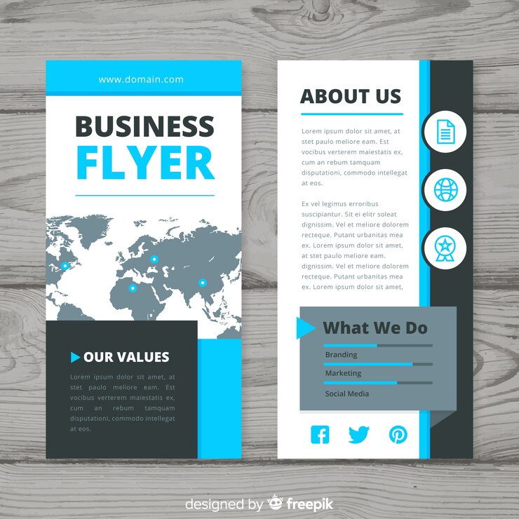 Free Vector colorful business flyer with abstract design