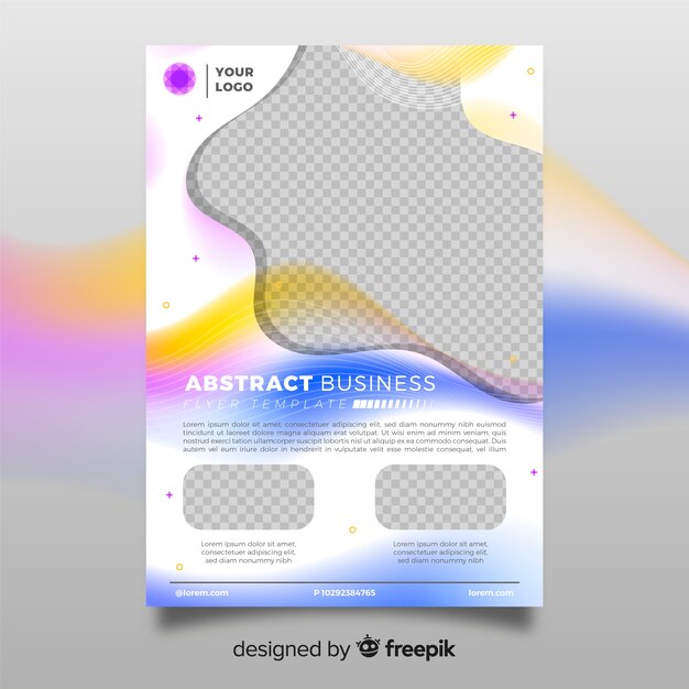 Colorful business flyer with abstract design