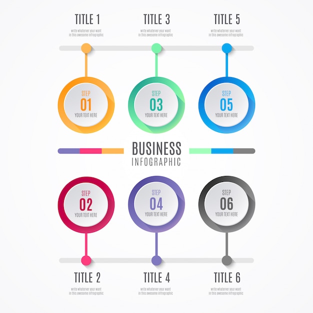 Красочные бизнес-инфографические элементы
