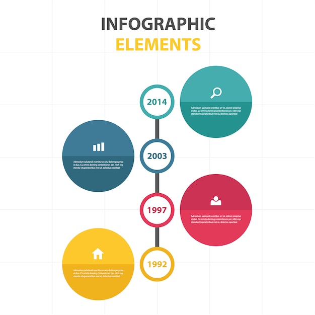 다채로운 비즈니스 infographic 템플릿