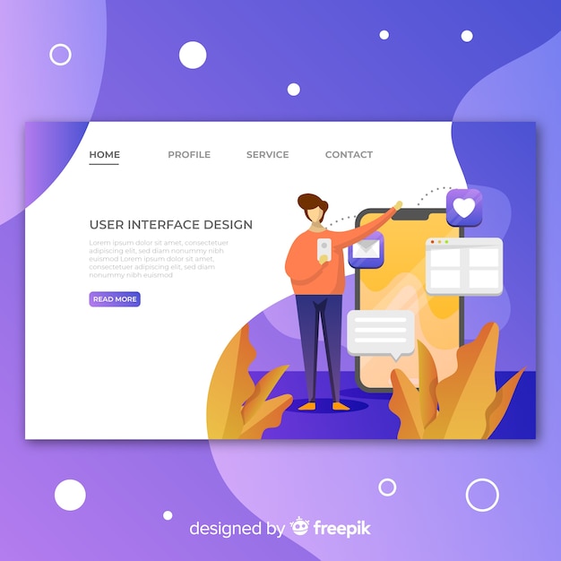 Colorful business landing page