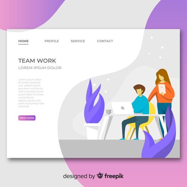 Colorful business landing page