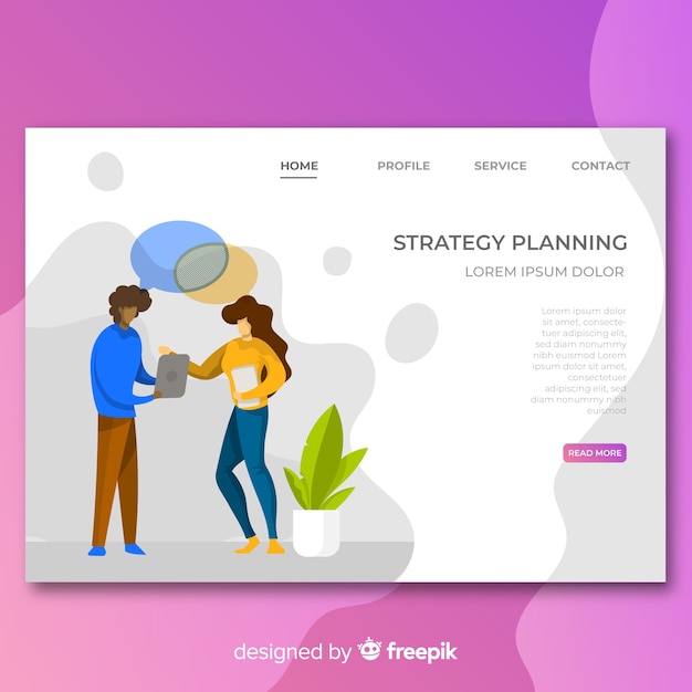 Colorful business landing page