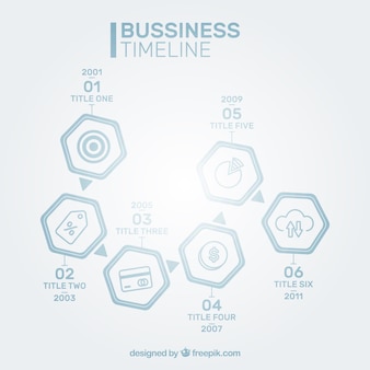 フラット​デザイン​の​カラフル​な​ビジネスタイムライン